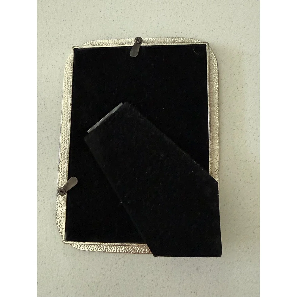 Vintage Style Rhinestone Enamel Miniature Picture Frame‎ Silver Champagne Gold